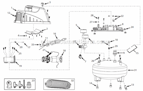 Part Location Diagram of V-215104AV Campbell Hausfeld Safety Valve